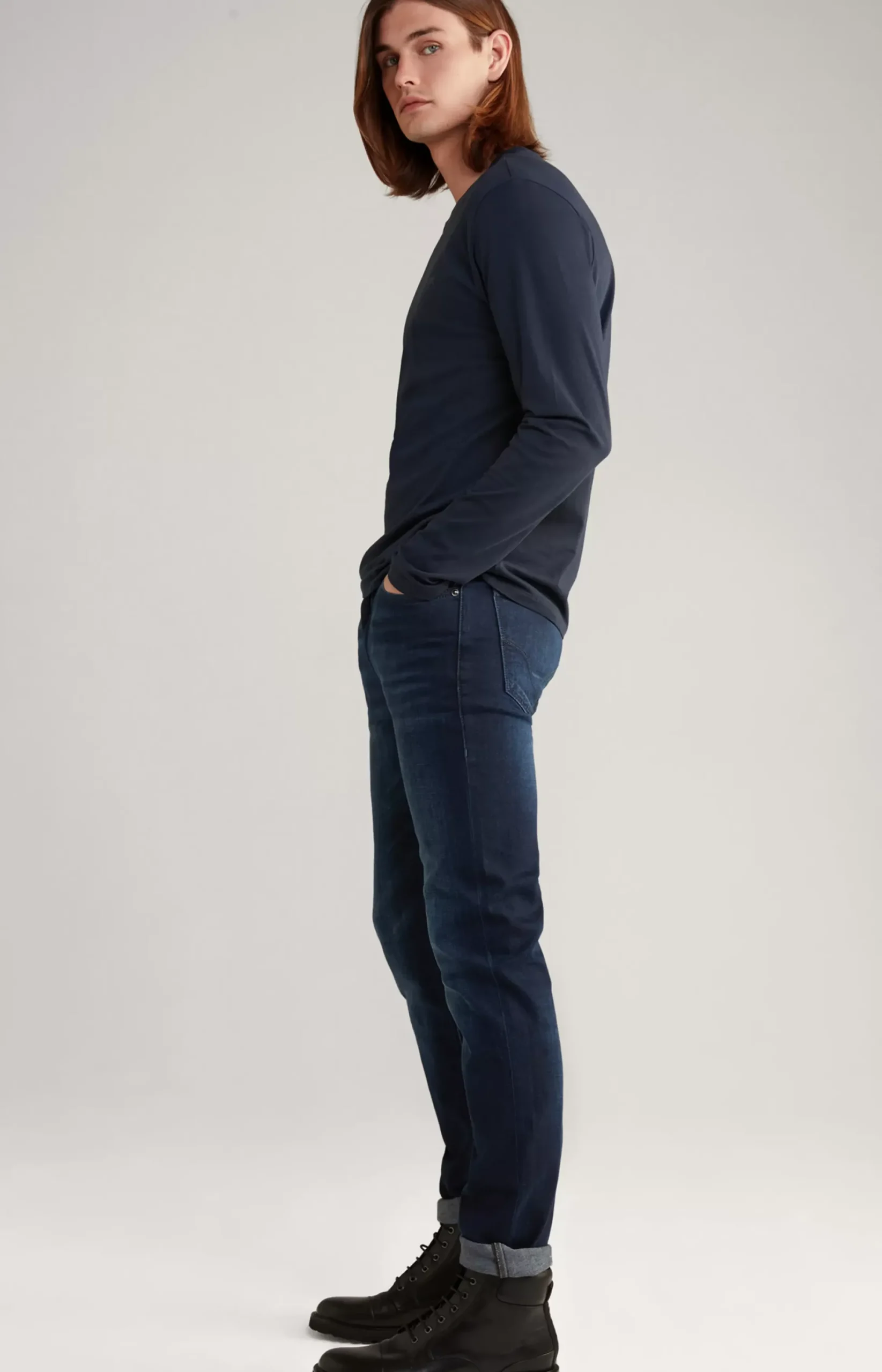 New JOOP! Alphis Long Sleeve Top in navy