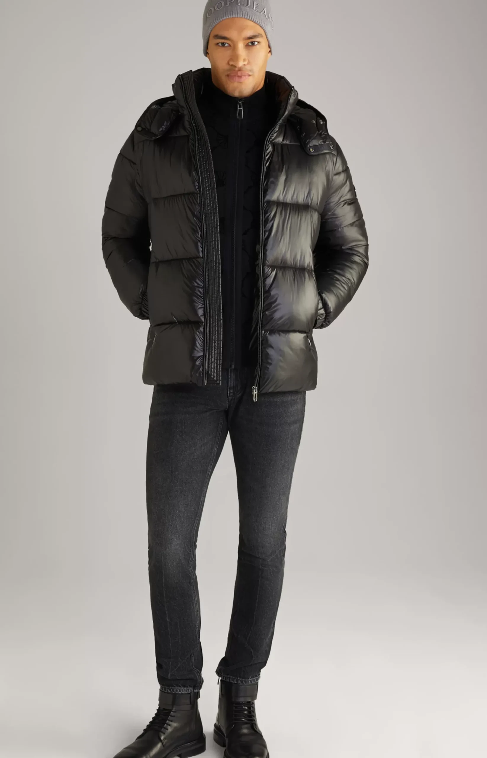 Sale JOOP! Ambro Quilted Jacket with Hood in black