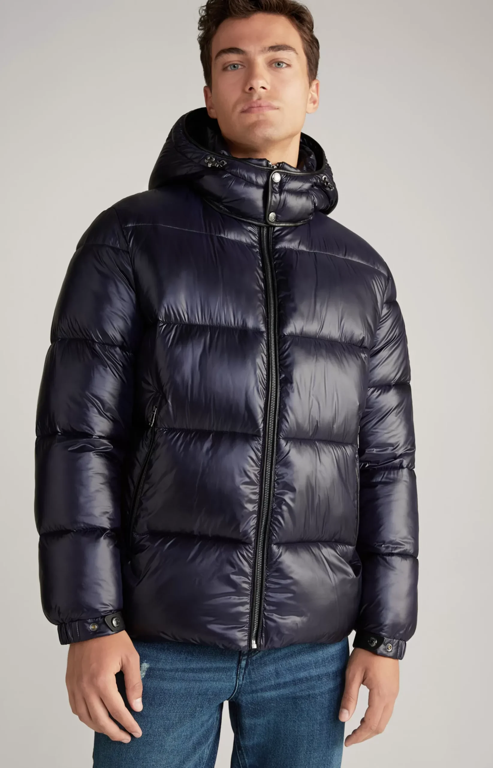 New JOOP! Ambro Quilted Jacket with Hood in dark blue
