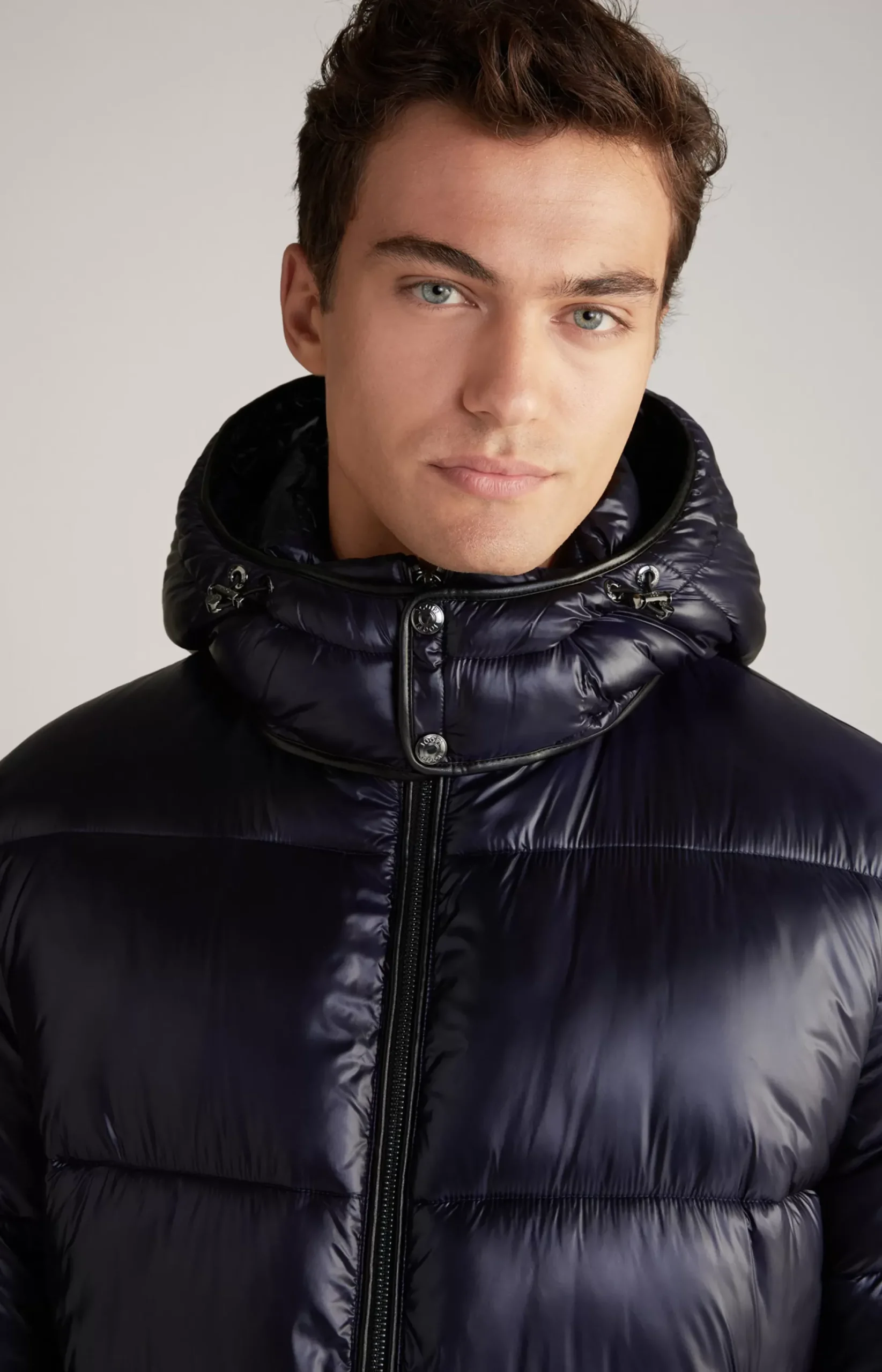 New JOOP! Ambro Quilted Jacket with Hood in dark blue