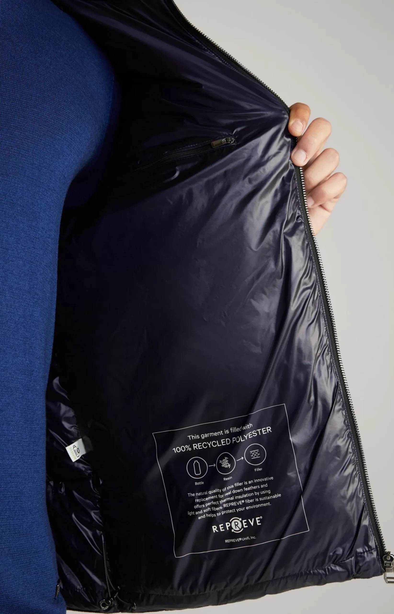 New JOOP! Ambro Quilted Jacket with Hood in dark blue