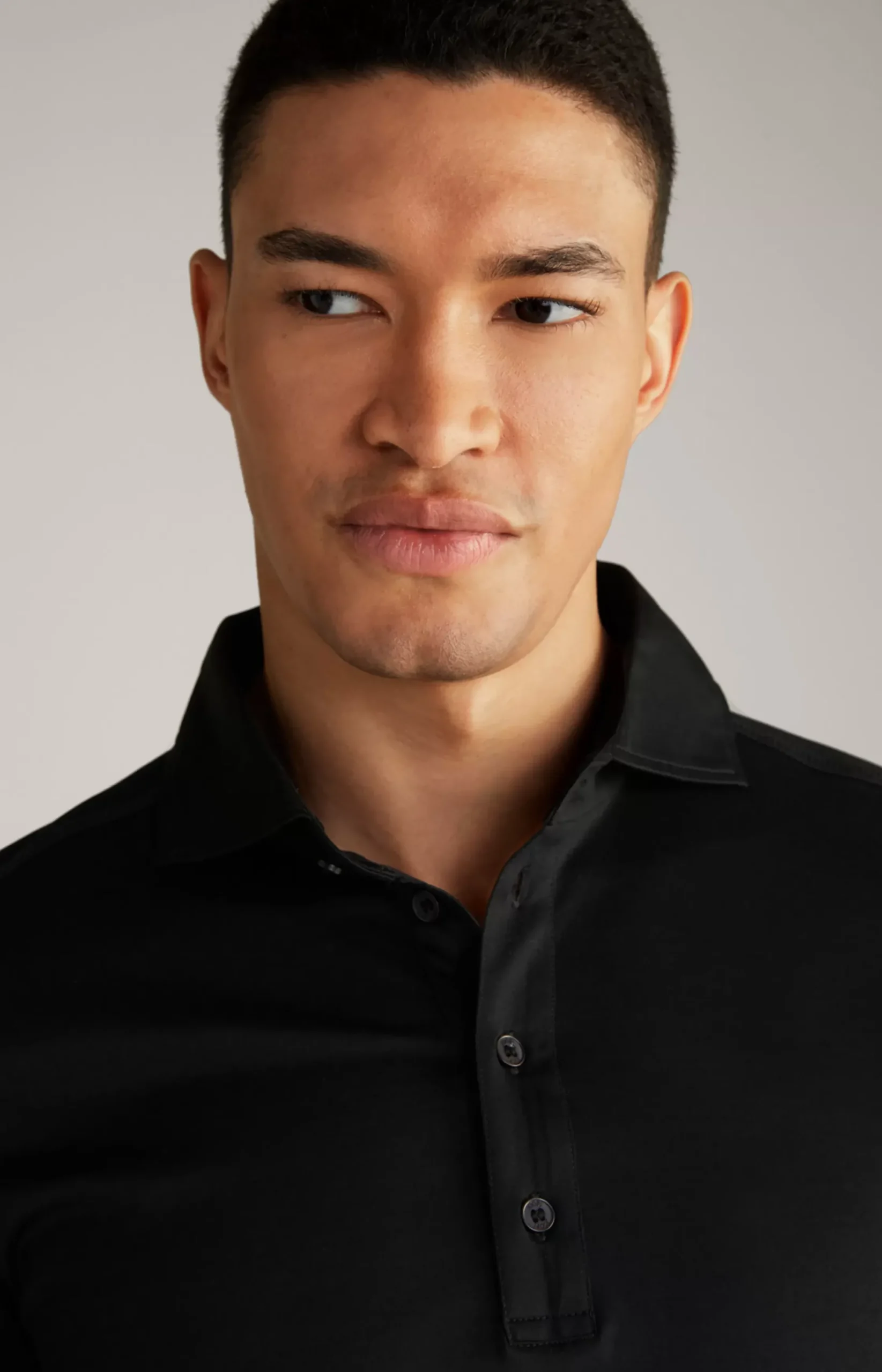 JOOP! Baldwin Long-sleeved Polo Shirt in black