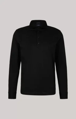 JOOP! Baldwin Long-sleeved Polo Shirt in black