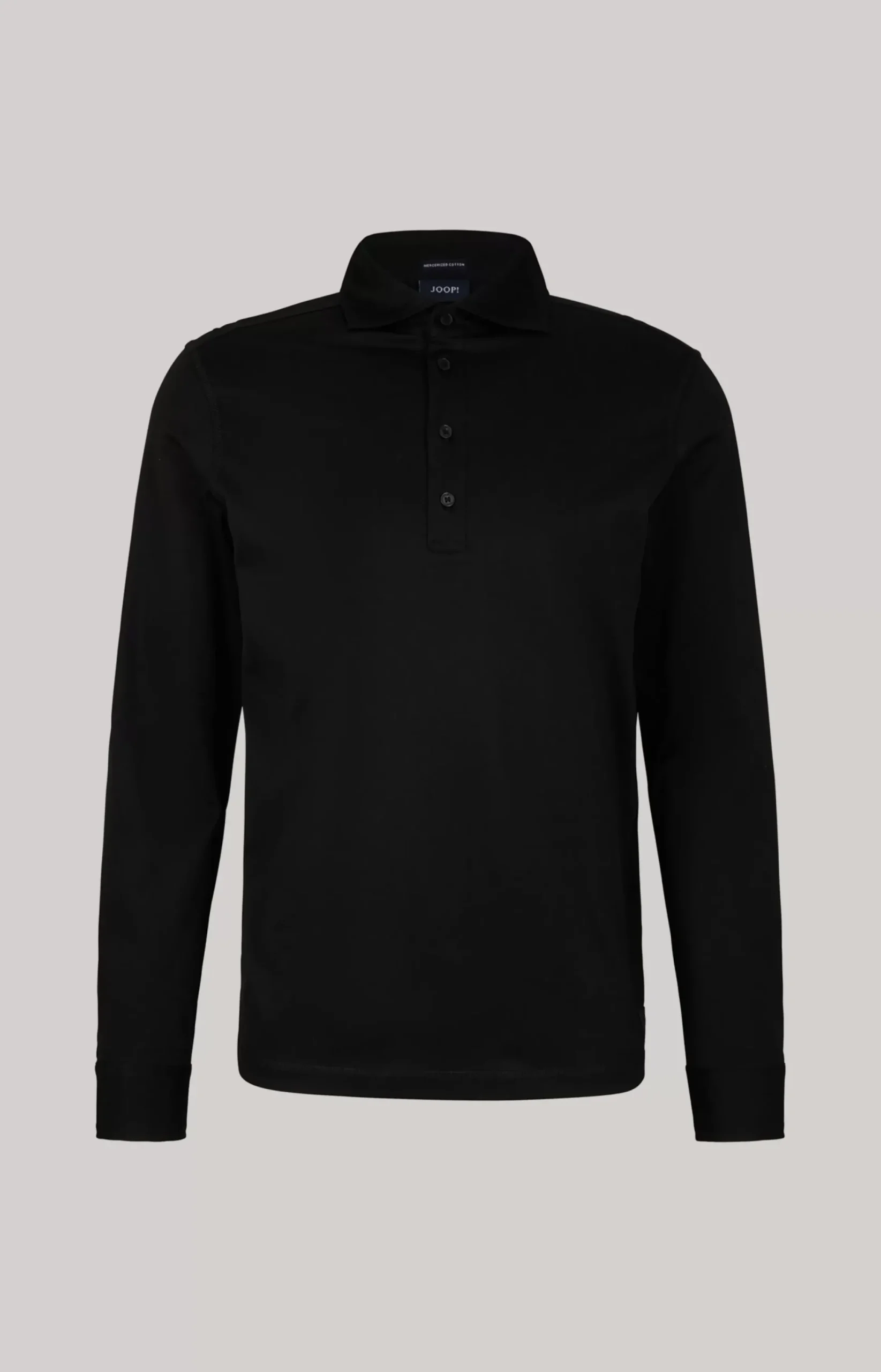 JOOP! Baldwin Long-sleeved Polo Shirt in black