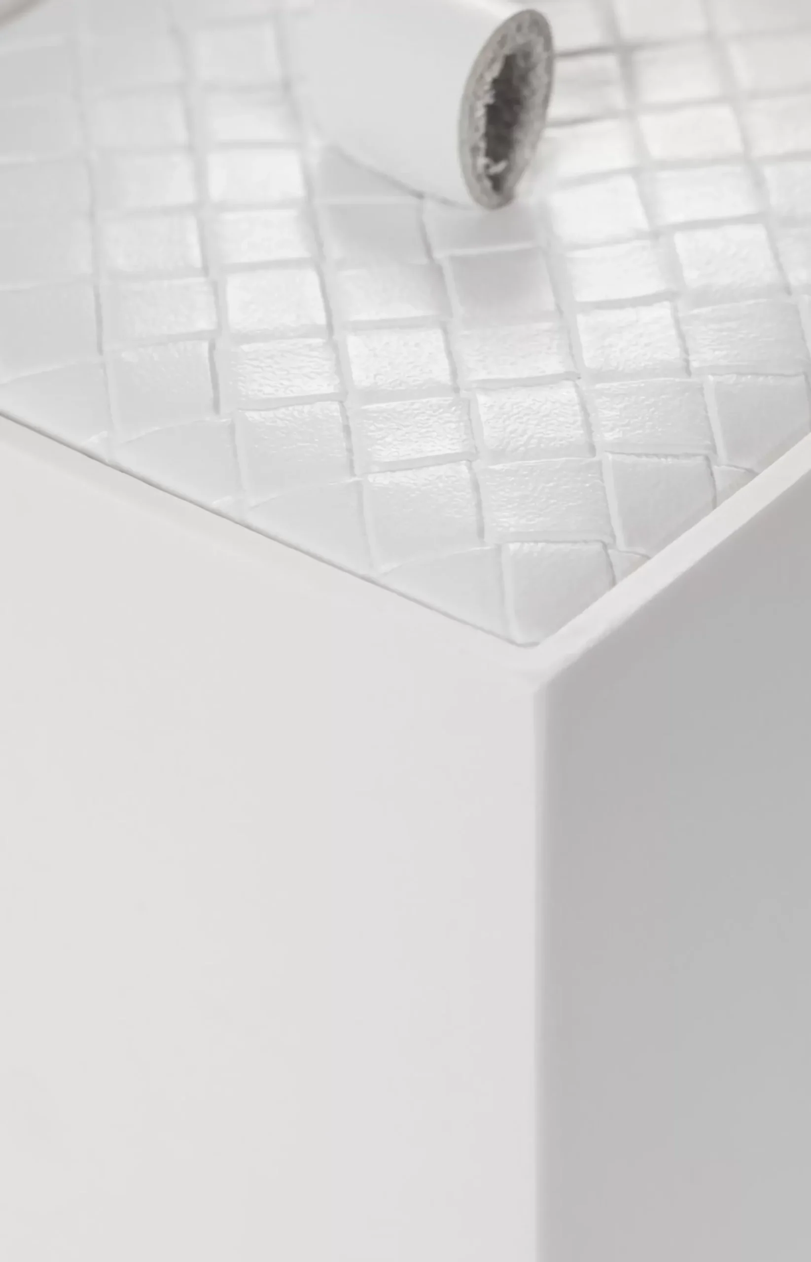 Sale JOOP! Bathline cosmetics box, white herringbone light beige