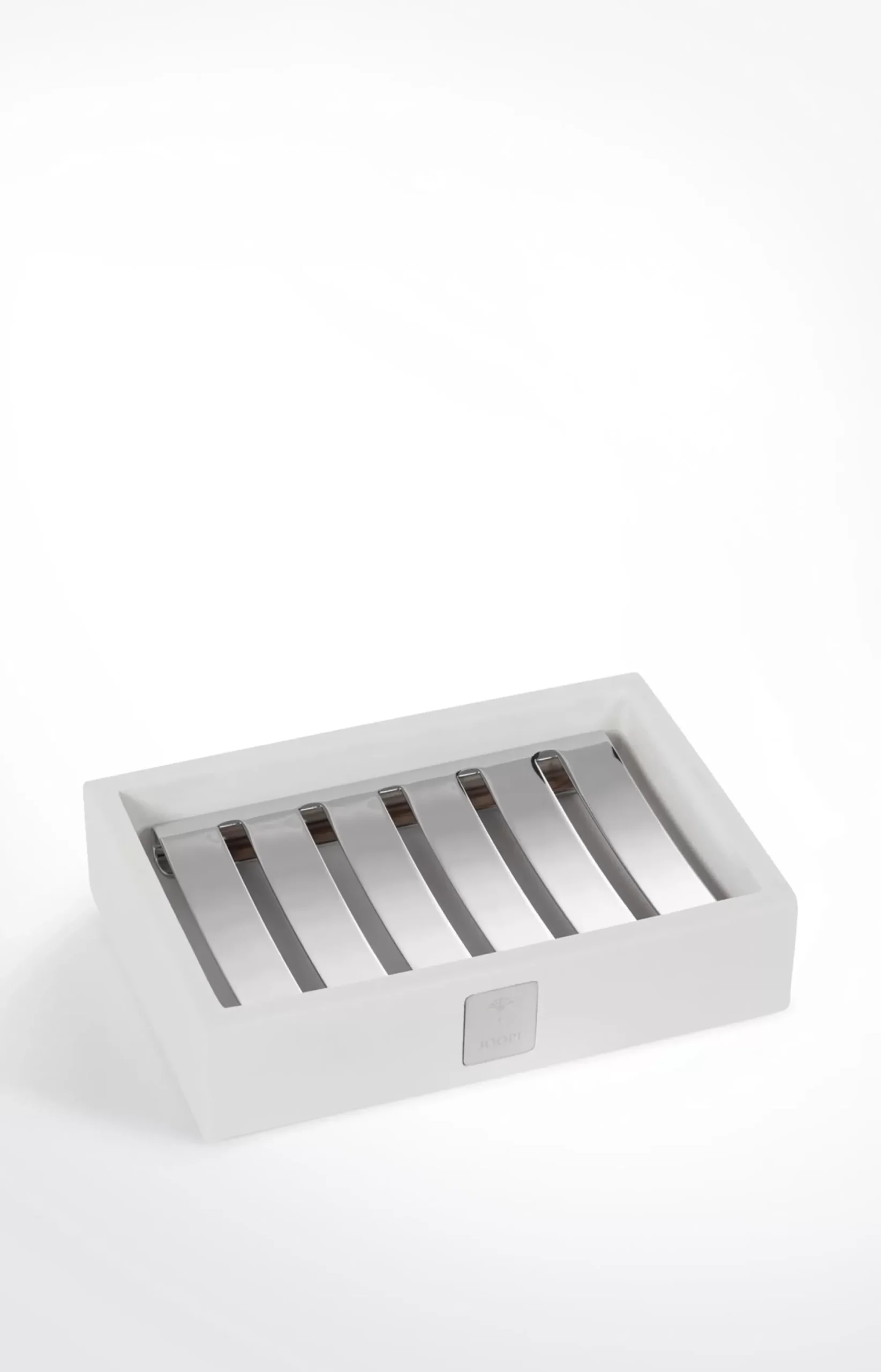 New JOOP! Bathline soap dish, white/silver plain light beige