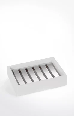 New JOOP! Bathline soap dish, white/silver plain light beige