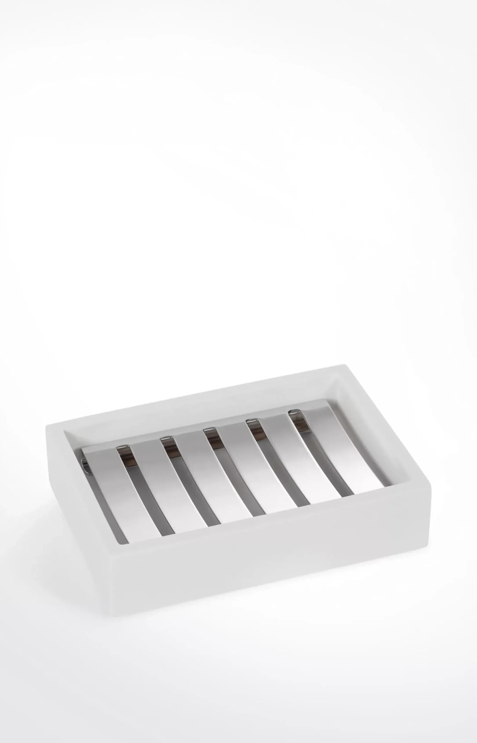 New JOOP! Bathline soap dish, white/silver plain light beige