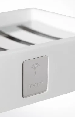 New JOOP! Bathline soap dish, white/silver plain light beige