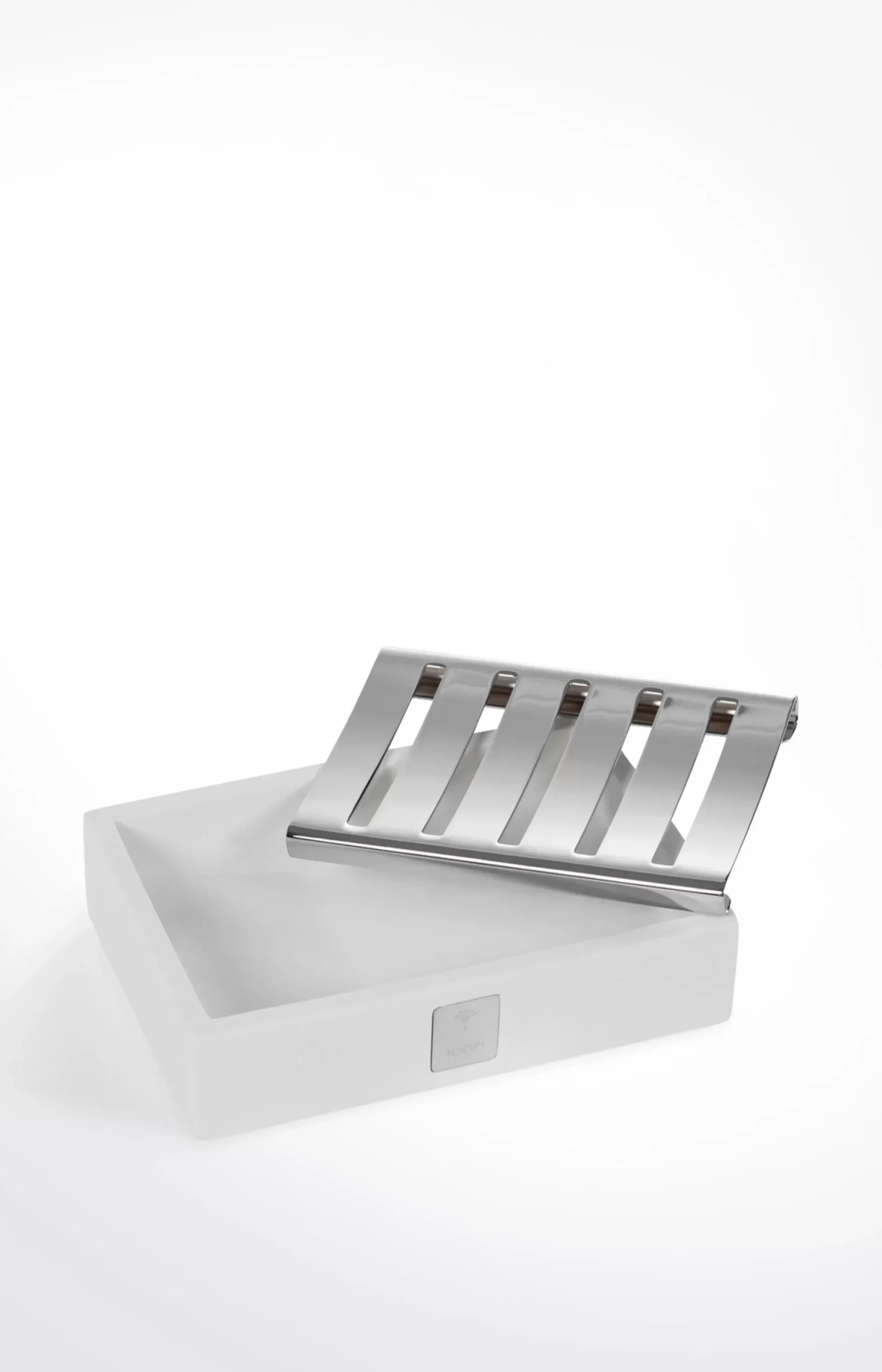 New JOOP! Bathline soap dish, white/silver plain light beige