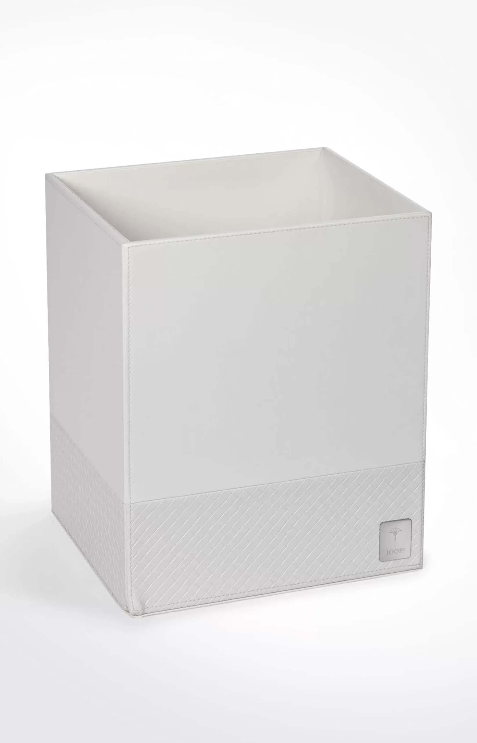 New JOOP! Bathline waste basket, white herringbone light beige