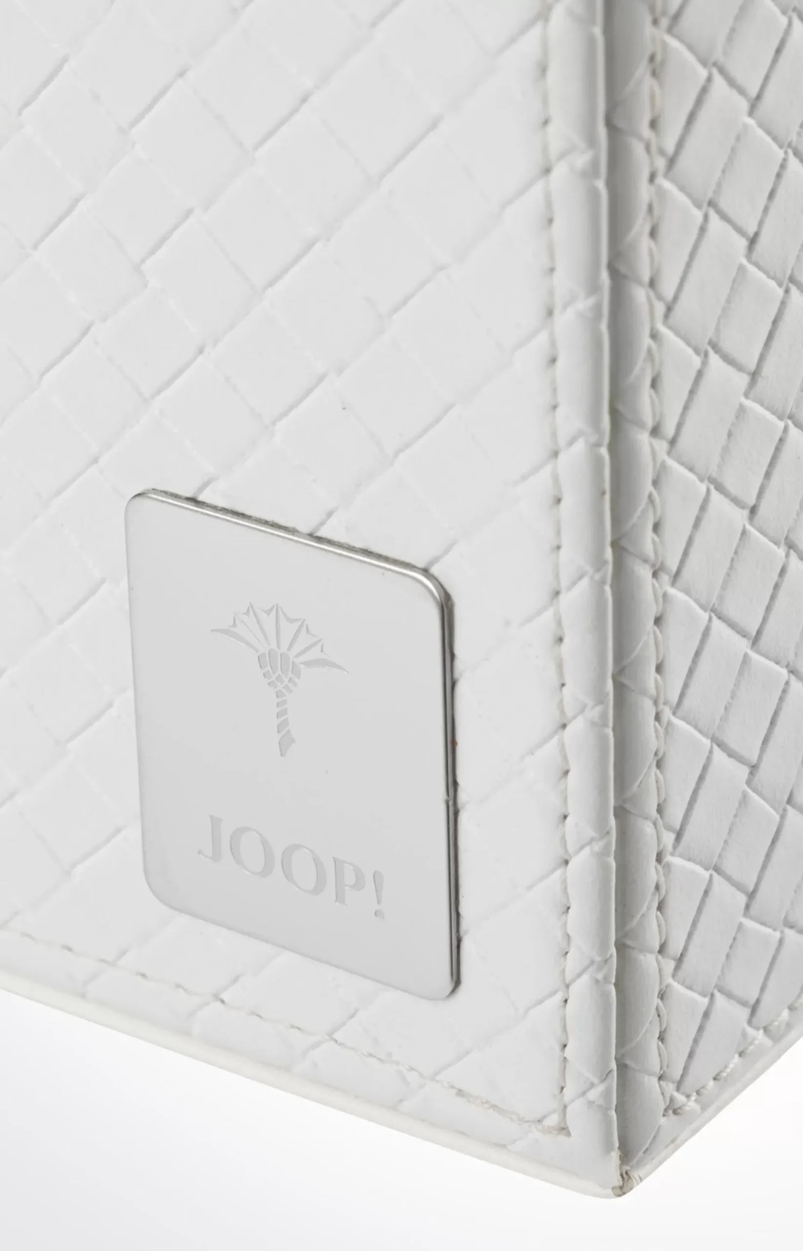 New JOOP! Bathline waste basket, white herringbone light beige