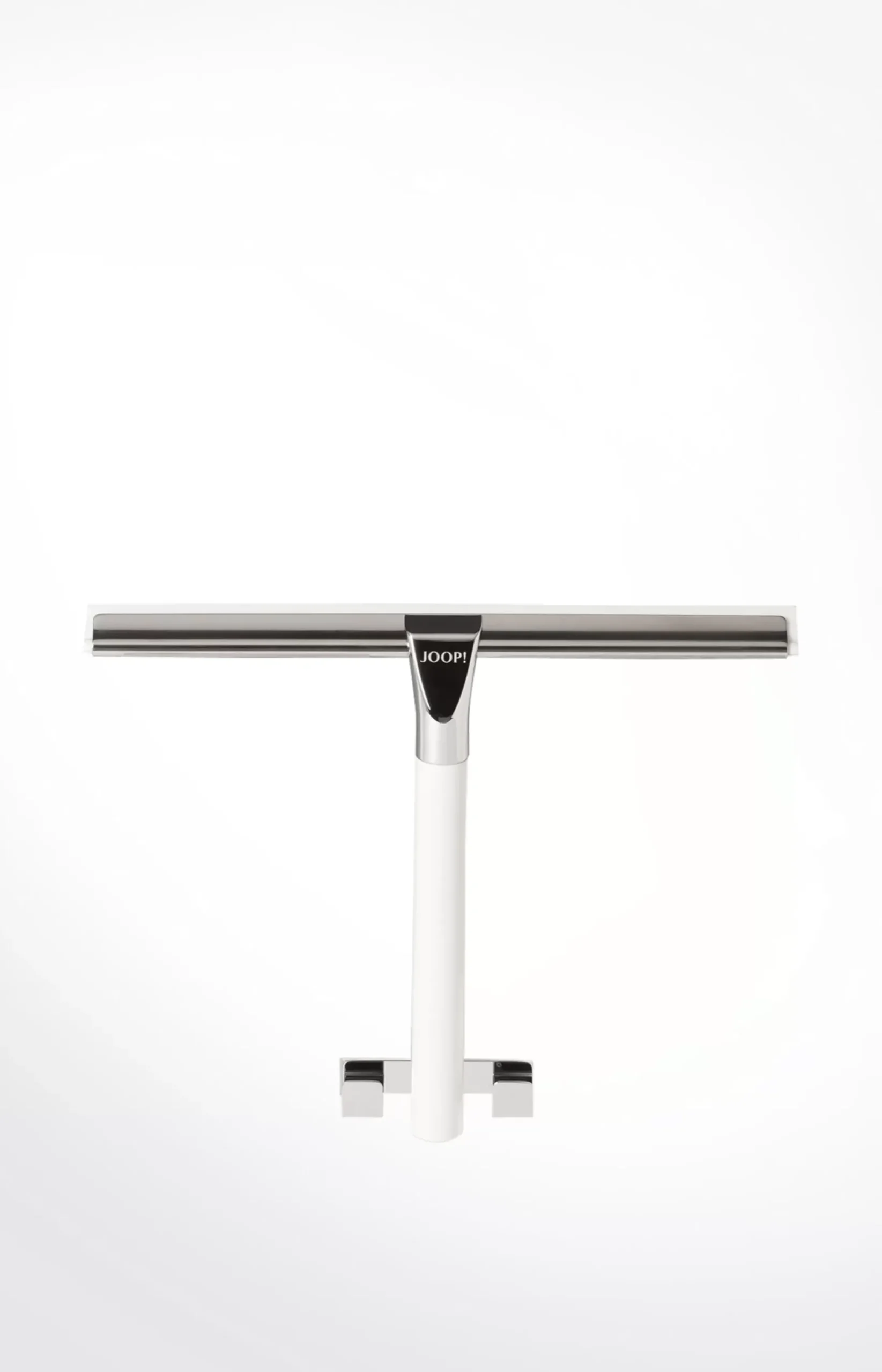 Outlet JOOP! Chromeline glass squeegee, silver/white plain light beige