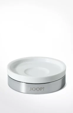 Sale JOOP! Chromeline soap dish, silver/white plain light grey 1