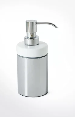 Hot JOOP! Chromeline soap dispenser, silver/white plain light grey 1