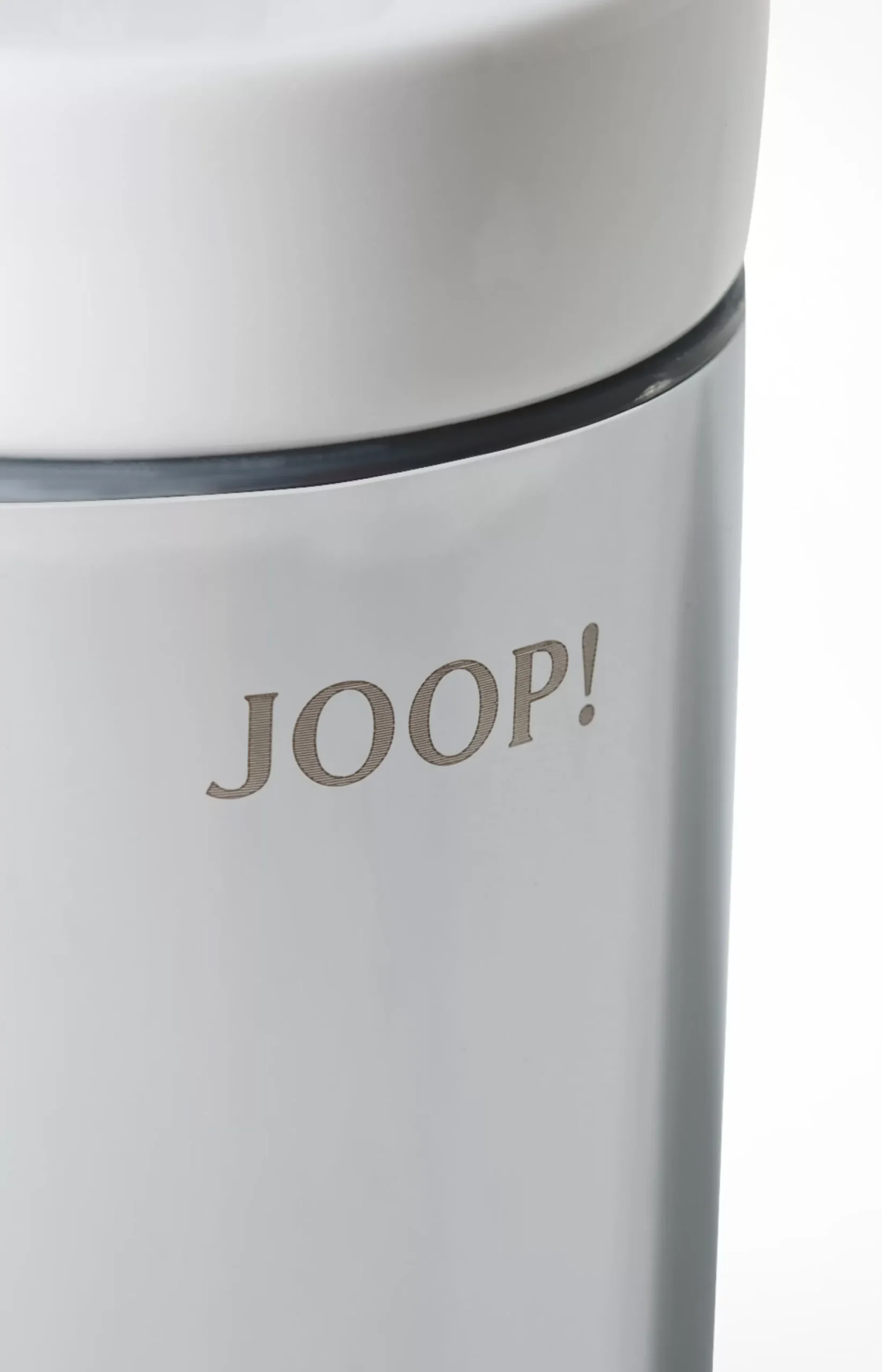 Hot JOOP! Chromeline soap dispenser, silver/white plain light grey 1