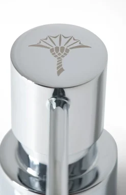 Hot JOOP! Chromeline soap dispenser, silver/white plain light grey 1