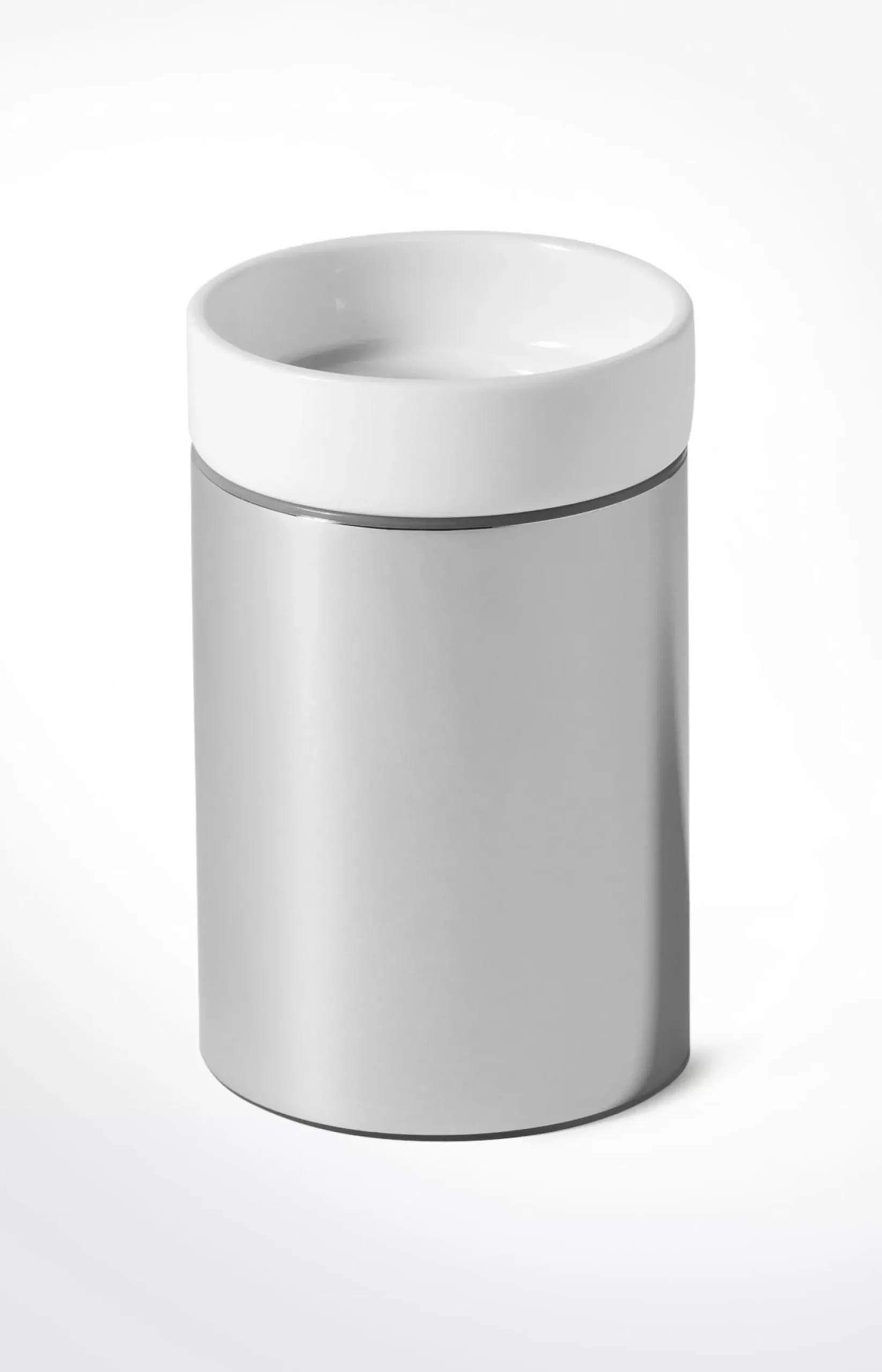Sale JOOP! Chromeline toothbrush holder, silver/white plain light grey 1