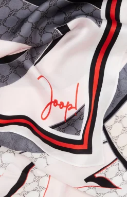 Discount JOOP! Cornflower Scarf in a Grey/Pink/Red Pattern Open Miscellaneous