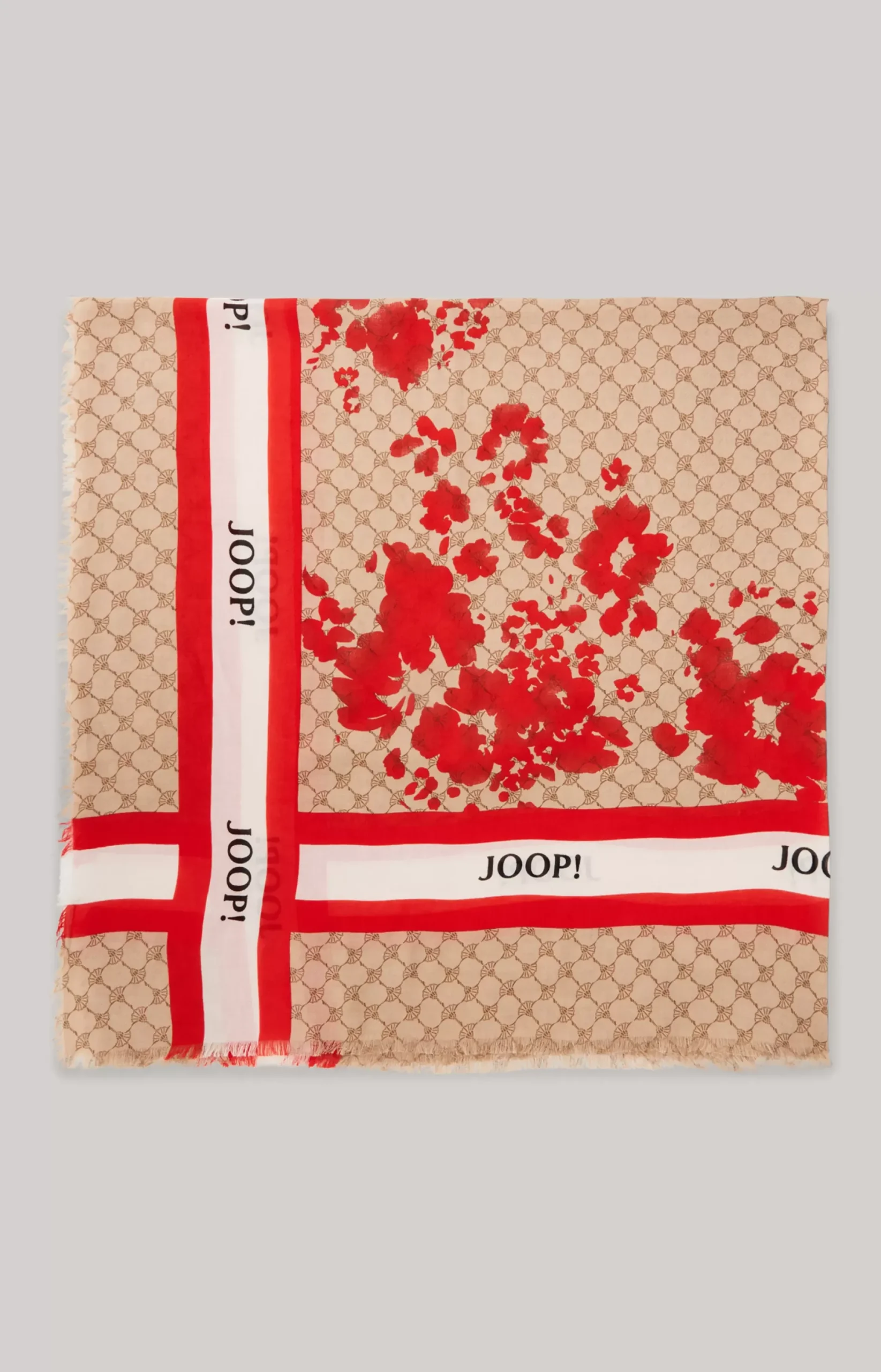 Sale JOOP! Cornflower Scarf in Beige/ red