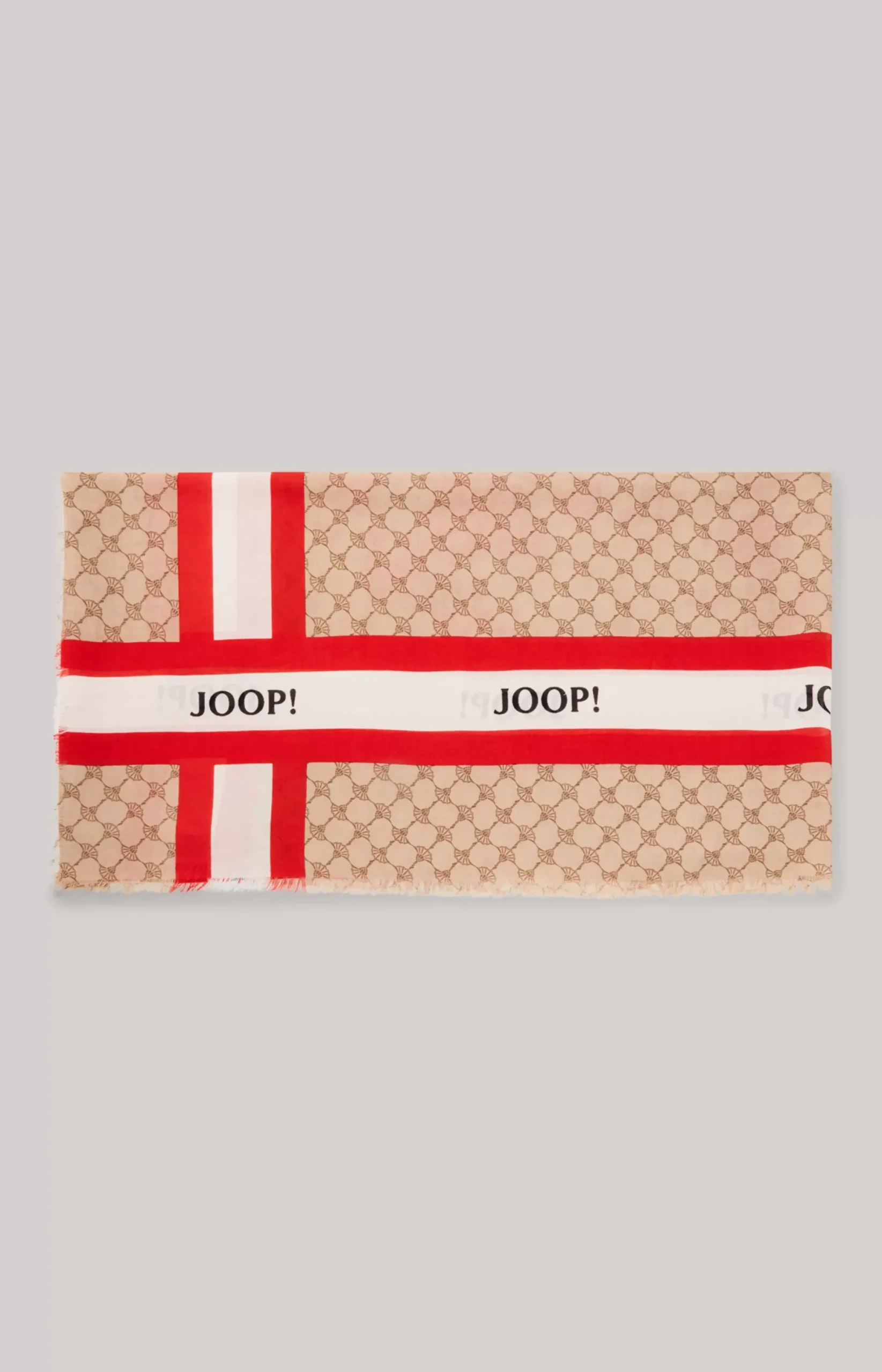 Sale JOOP! Cornflower Scarf in Beige/ red