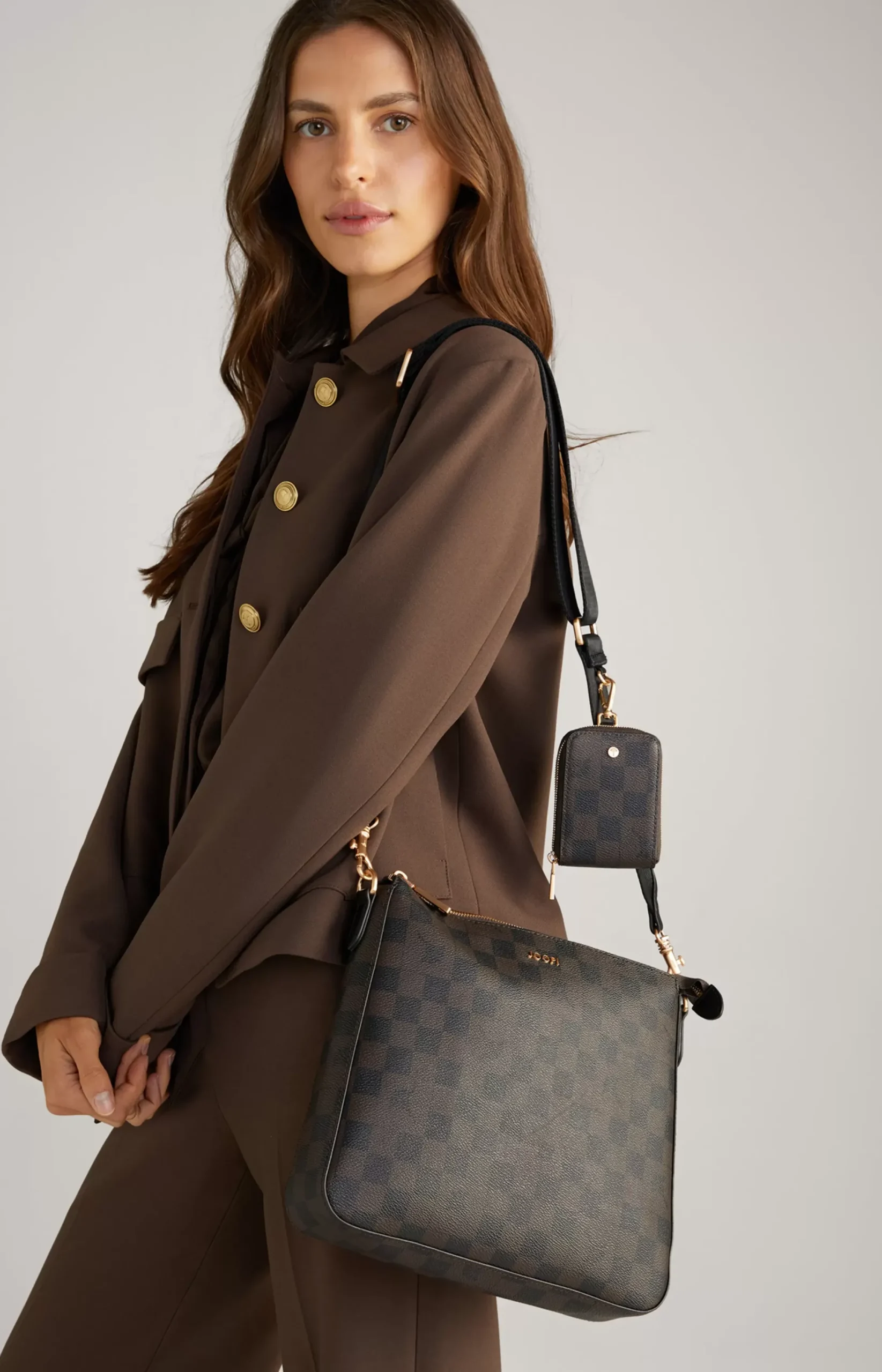 Online JOOP! Cortina Piazza Jasmina Shoulder Bag in brown/black