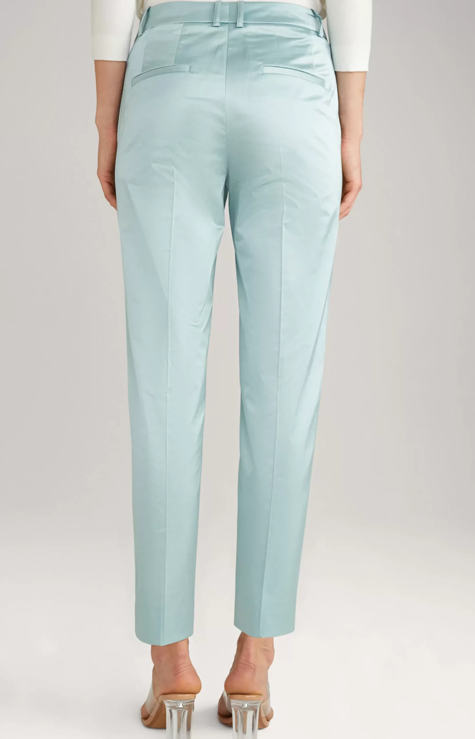 JOOP! Cotton Blend Trousers in Mint light blue
