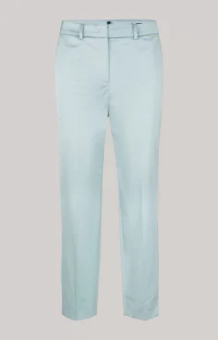 JOOP! Cotton Blend Trousers in Mint light blue