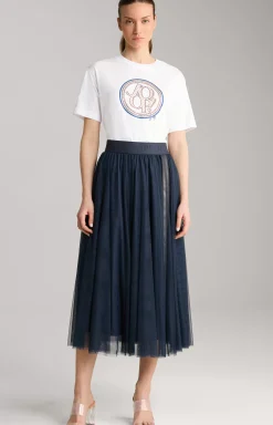 New JOOP! Cotton T-Shirt in white/blue