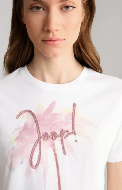 Best JOOP! Cotton T-shirt in /Dusky Pink white
