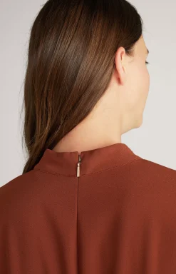 JOOP! Crêpe Dress in copper brown