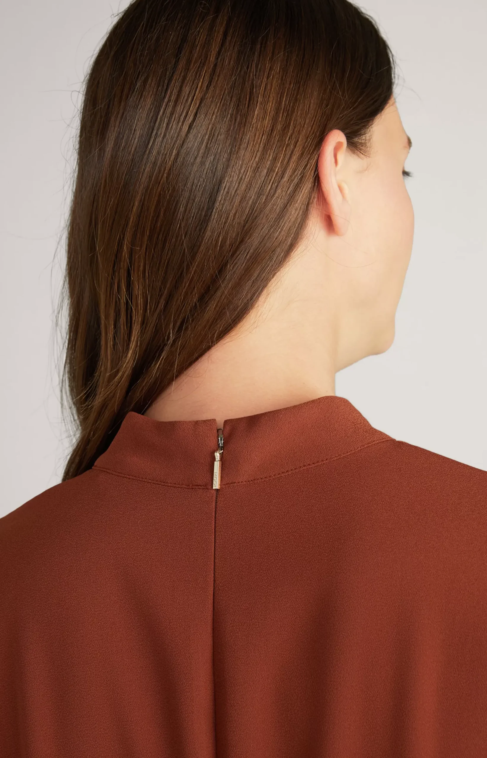 JOOP! Crêpe Dress in copper brown