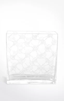 Best JOOP! Crystal vase all-over print (20x8x20), white �berf�rber hellbeige