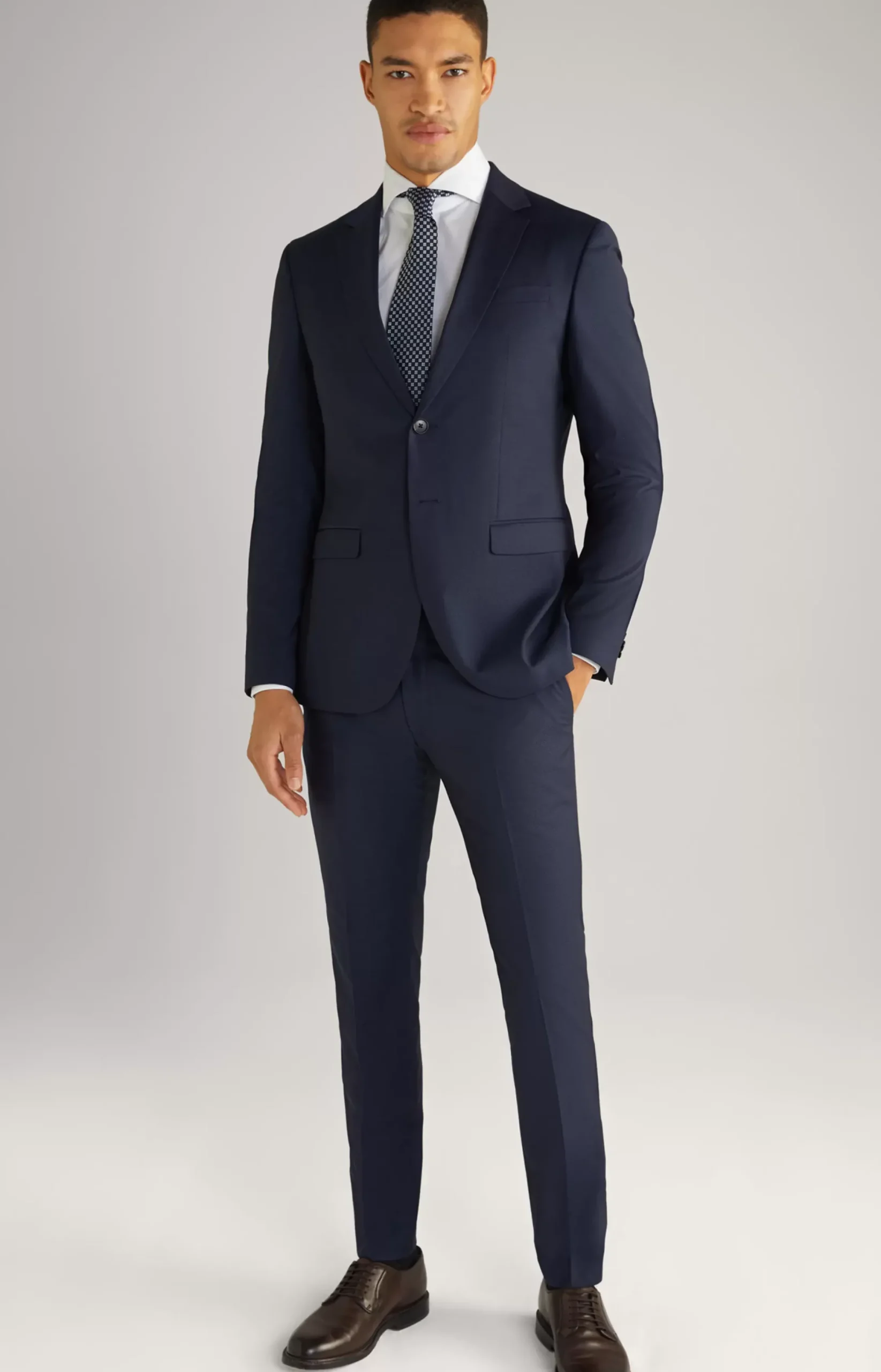 Outlet JOOP! Damon-Gun Virgin Wool Suit in Textured blue