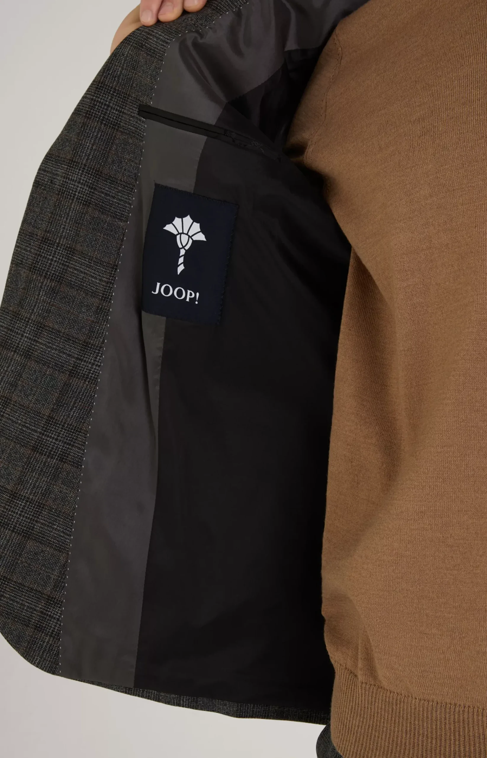 New JOOP! Dash Modular Jacket in a Grey Check grey checked
