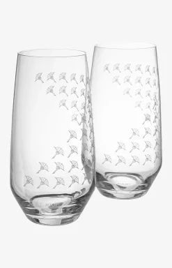 Sale JOOP! Faded Cornflower Long Drink Glass - Set of 2 matt white