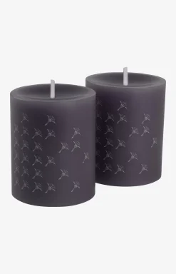 Online JOOP! FADED CORNFLOWER Pillar Candles in - Set of 2, 10 cm tall Graphite