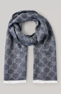 New JOOP! Ferdis Scarf in navy/silver grey
