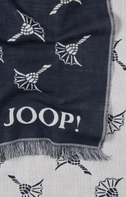Online JOOP! Feris Scarf in dark blue/ecru