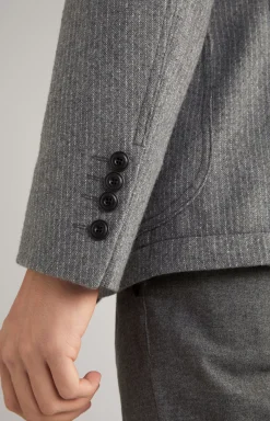 Best JOOP! Hankez Jacket in Grey Striped mélange grey flecked and striped