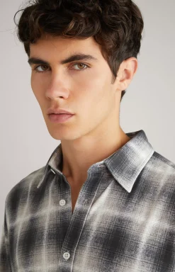 Sale JOOP! Hanson Cotton Shirt in Grey, patterned grey patterned