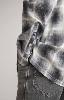 Sale JOOP! Hanson Cotton Shirt in Grey, patterned grey patterned