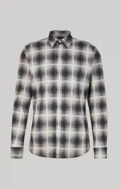 Sale JOOP! Hanson Cotton Shirt in Grey, patterned grey patterned