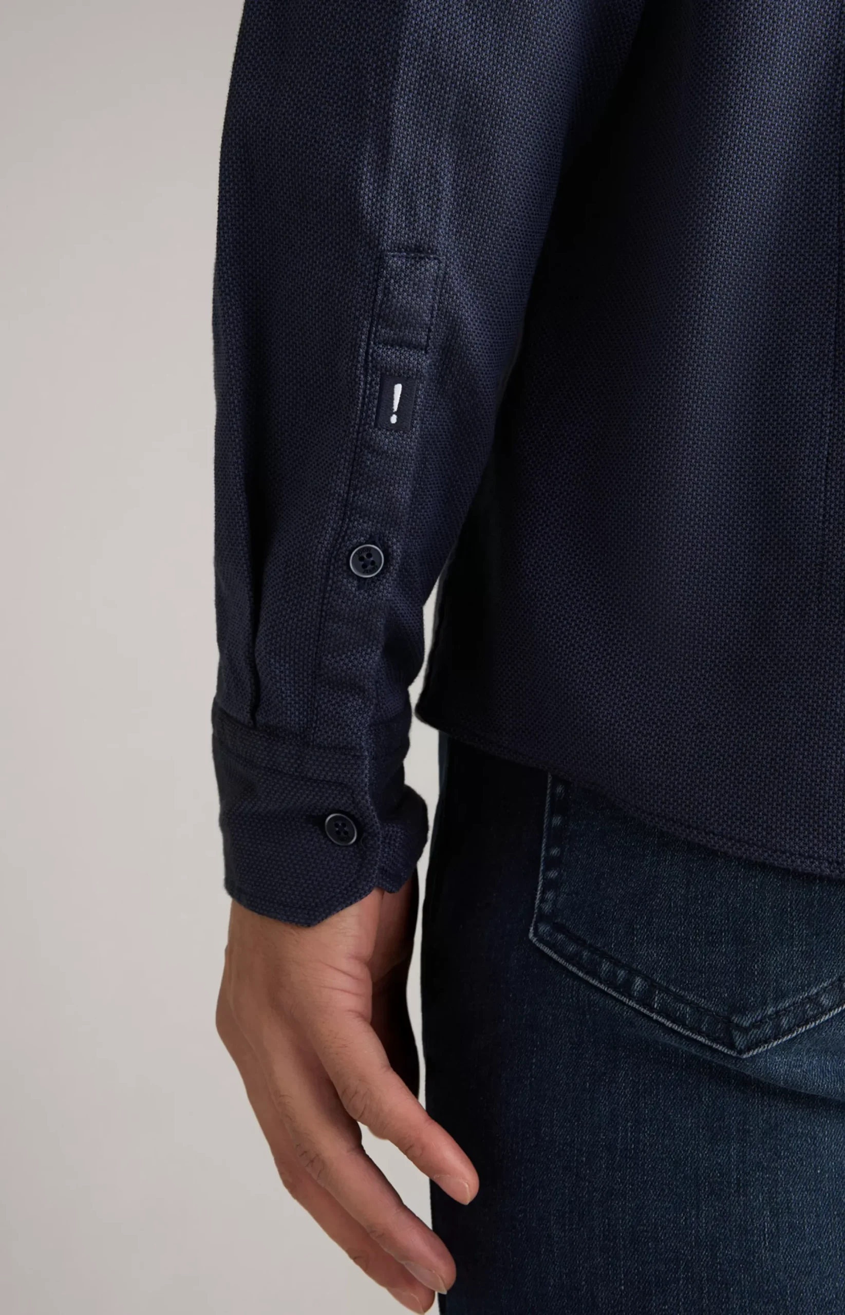 Sale JOOP! Hanson Cotton Shirt in Mottled Dark Blue dark blue melange