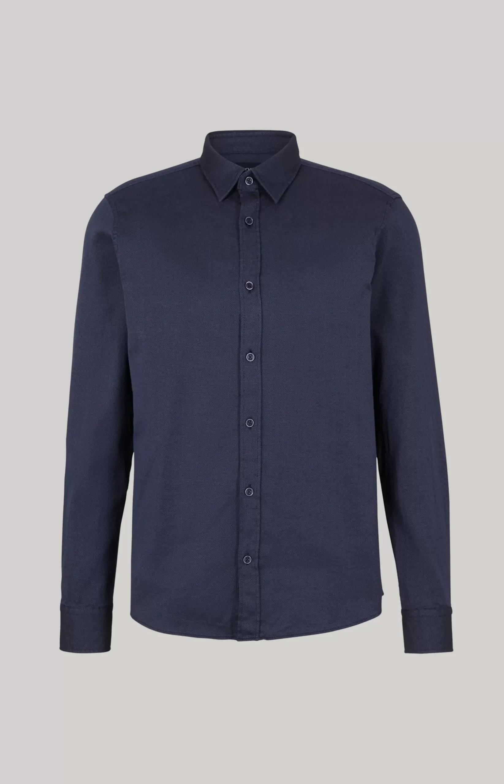 Sale JOOP! Hanson Cotton Shirt in Mottled Dark Blue dark blue melange
