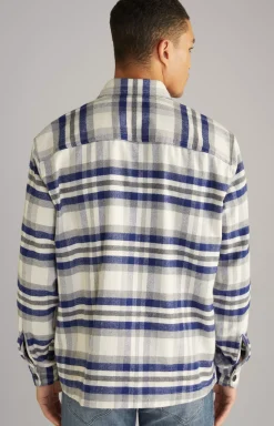 Outlet JOOP! Harvi Flannel Shirt in Red/Beige Check navy
