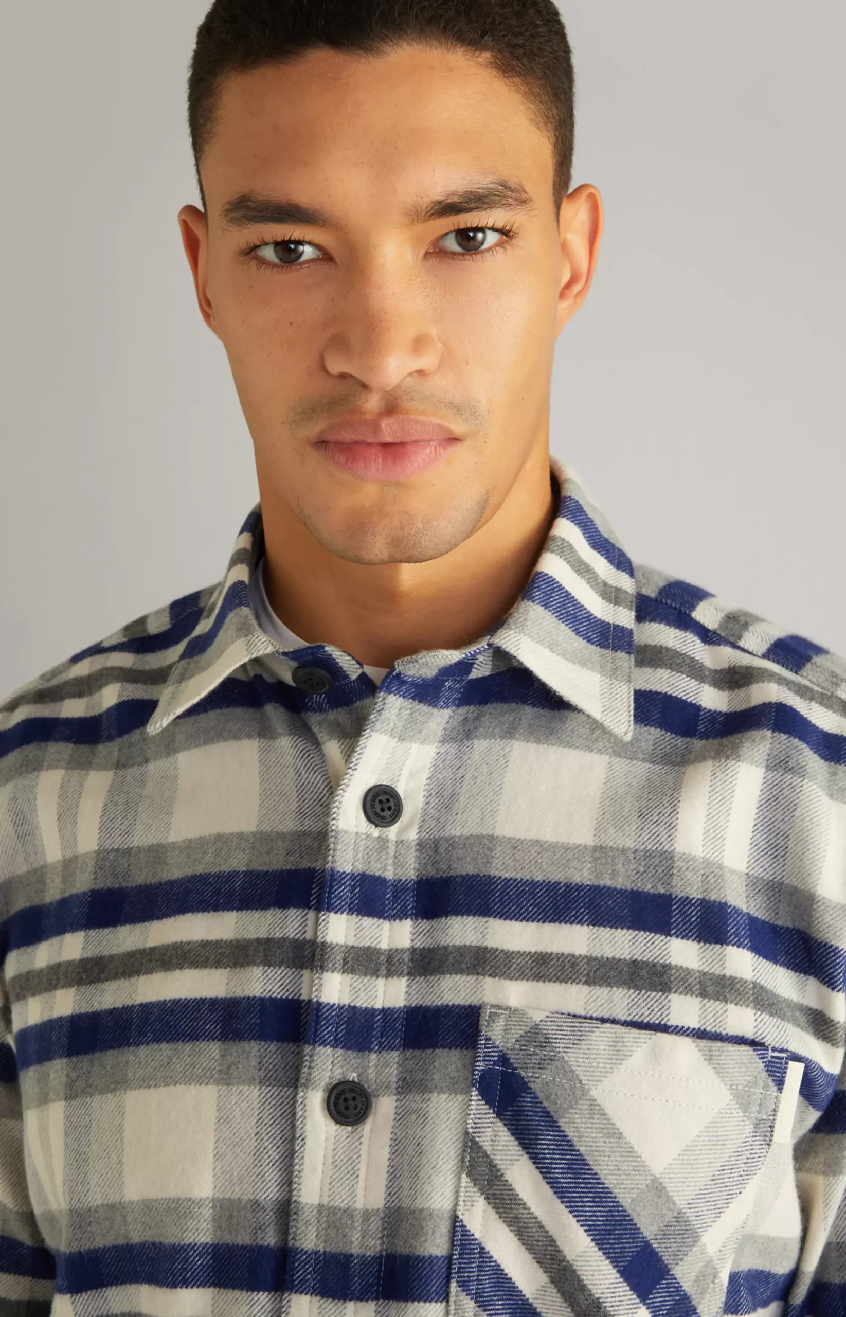 Outlet JOOP! Harvi Flannel Shirt in Red/Beige Check navy