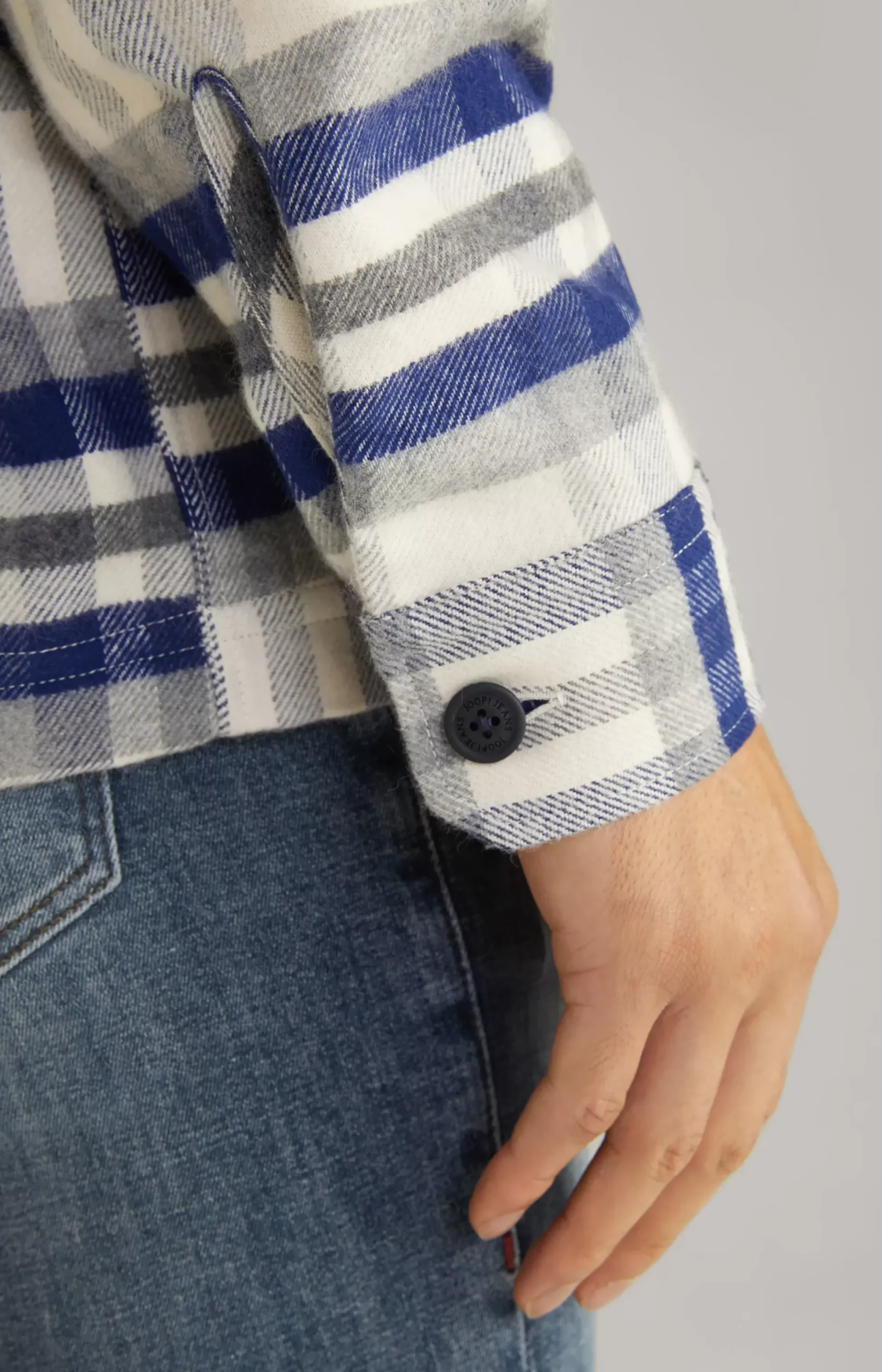 Outlet JOOP! Harvi Flannel Shirt in Red/Beige Check navy