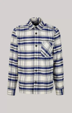 Outlet JOOP! Harvi Flannel Shirt in Red/Beige Check navy