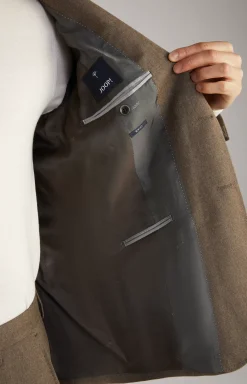 Outlet JOOP! Haspar-Bloom Flannel Suit in Dark Brown Mélange dark brown melange